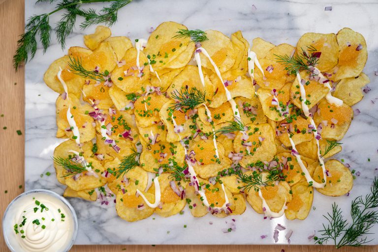 Lättfixade löjromschips