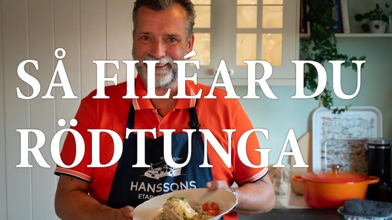 Så filéar man rödtunga