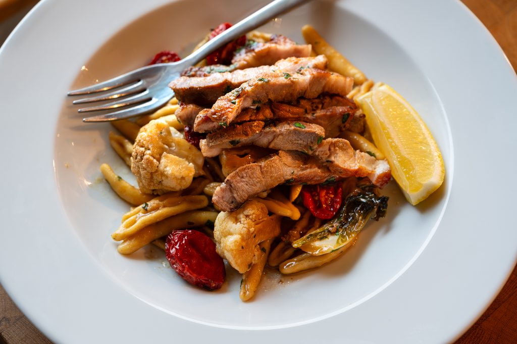 Capunti med fläskkarré