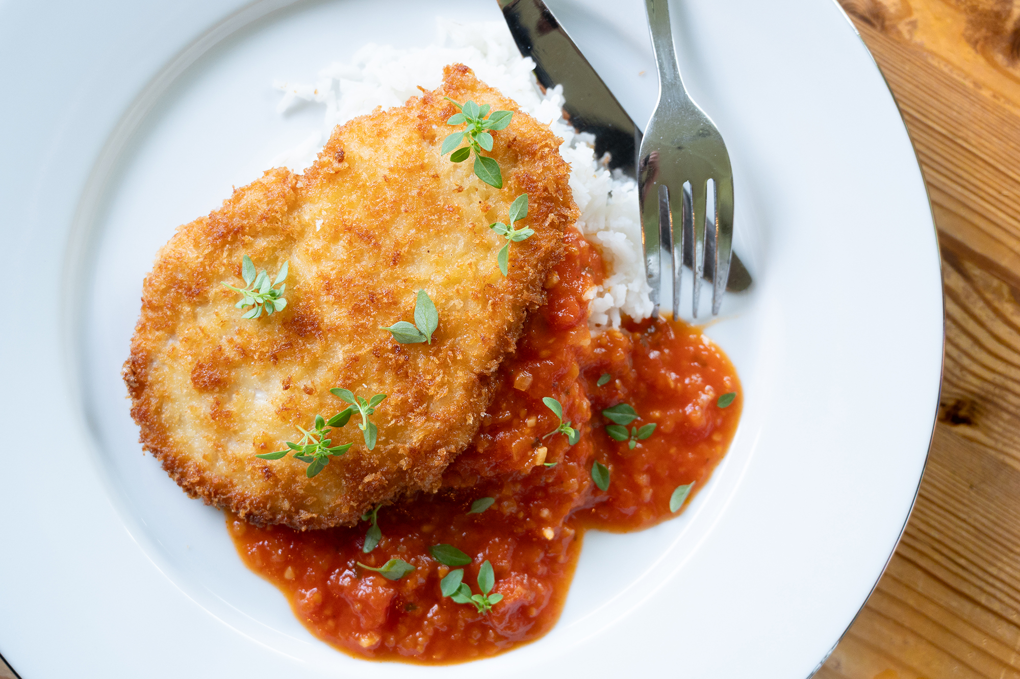 Kycklingpiccata med tomatsås